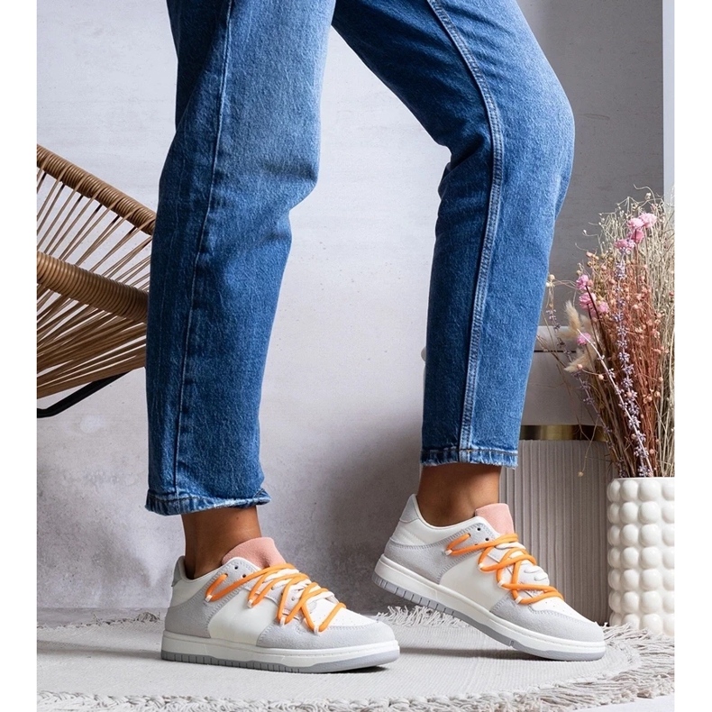 D/GMR Baskets grises en dentelle pour femmes baskets arcobaleno 1