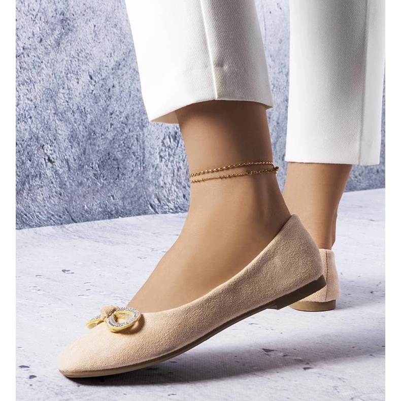 D/GMR Ballerines beiges à nœud Gaillou 2