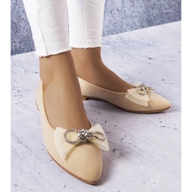 D/GMR Ballerines beiges à nœud et strass LaGarde 1