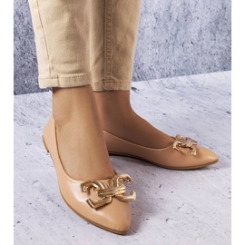 D/GMR Ballerines beige foncé avec ornement Vallée 1