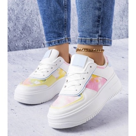 D/GMR Chaussures à plateforme blanches et bleues Heloise 1