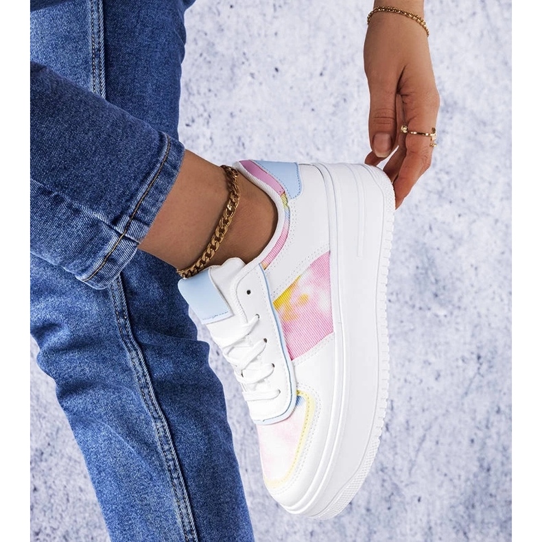 D/GMR Chaussures à plateforme blanches et bleues Heloise 2