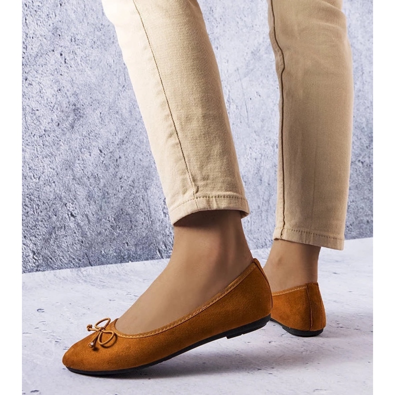 D/GMR Ballerines marron à nœud Chandonnet brun 2