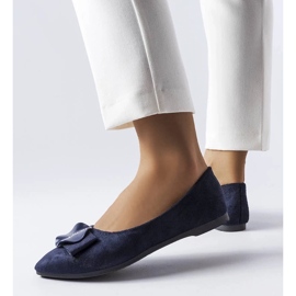 D/GMR Ballerines bleu marine ornées de strass Rémy 2