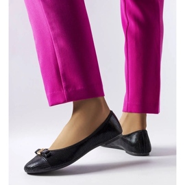 D/GMR Ballerines élégantes noires à nœud de Lastra le noir 2
