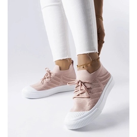 D/GMR Baskets Polaire en tissu stretch rose 1