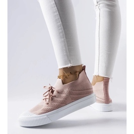 D/GMR Baskets Polaire en tissu stretch rose 2