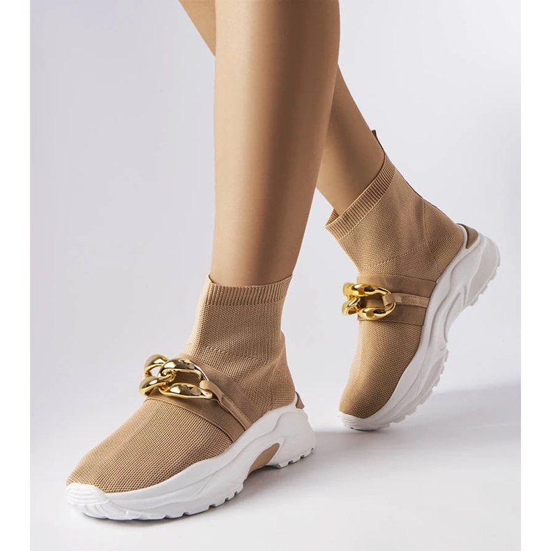 D/GMR Baskets Baptiste marron avec chaîne brun 1