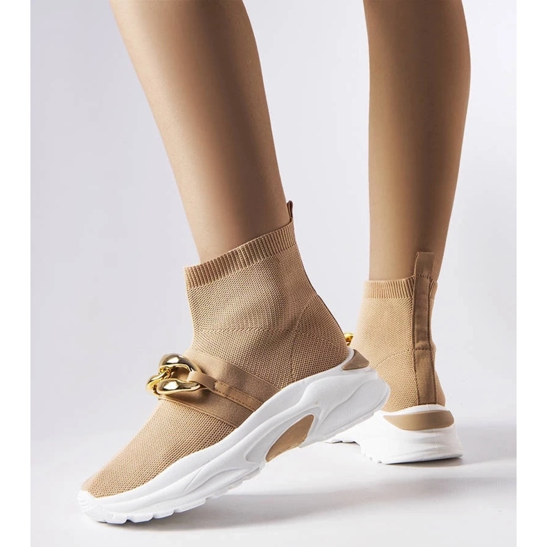 D/GMR Baskets Baptiste marron avec chaîne brun 2