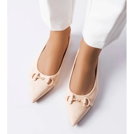 D/GMR Ballerines beiges à bout pointu Aimé 3