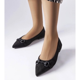 D/GMR Ballerines noires à bout pointu Aimé le noir 1