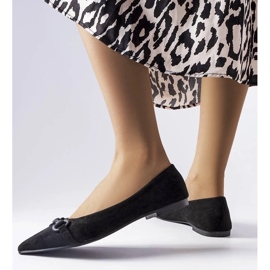 D/GMR Ballerines noires à bout pointu Aimé le noir 2