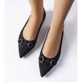 D/GMR Ballerines noires à bout pointu Aimé le noir 3