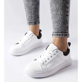 D/GMR Baskets noires et blanches avec gaufrage de Dreux 1