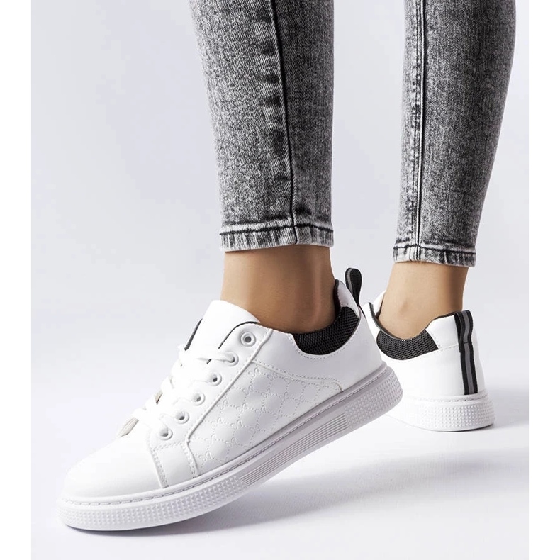 D/GMR Baskets noires et blanches avec gaufrage de Dreux 2