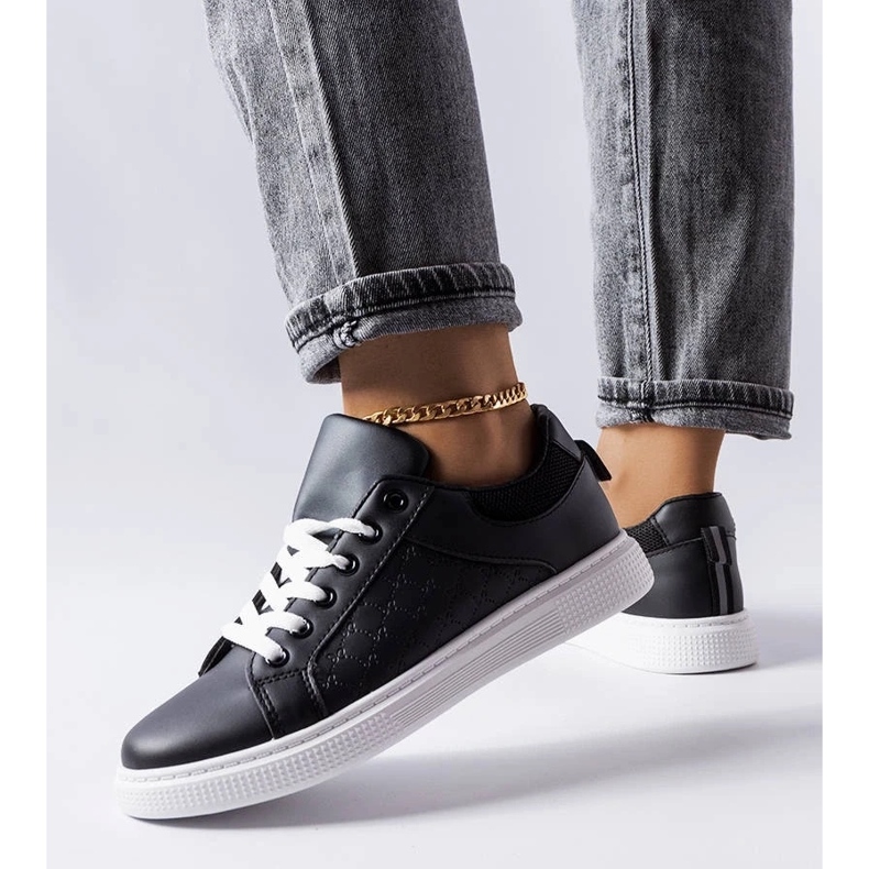 D/GMR Baskets noires embossées Dreux le noir 2