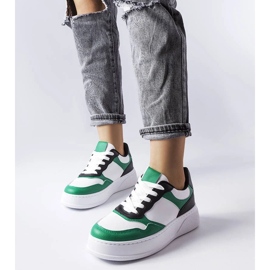 D/GMR Chaussures blanches et vertes avec une semelle plus épaisse de Baron 2
