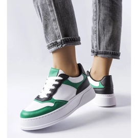D/GMR Chaussures blanches et vertes avec une semelle plus épaisse de Baron 3