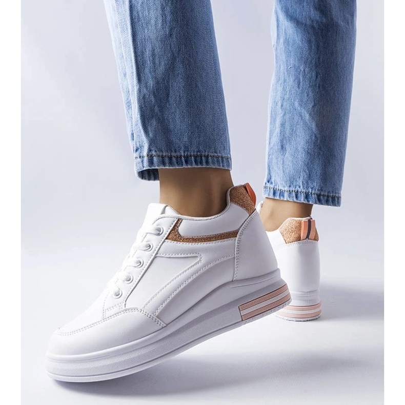 D/GMR Baskets blanches à empiècements scintillants Bonevil 1