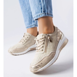 D/GMR Baskets en cuir beige pour cale jazzar 1