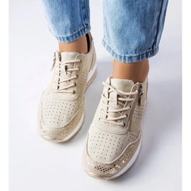 D/GMR Baskets en cuir beige pour cale jazzar 3