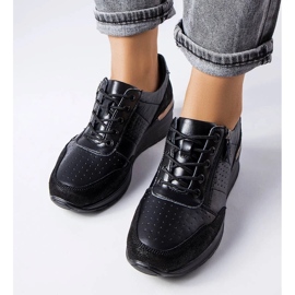 D/GMR Chaussures en cuir ajouré noir Jazzar 2