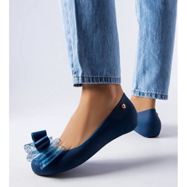 D/GMR Ballerines Meliski bleu marine avec noeud Jérôme 2