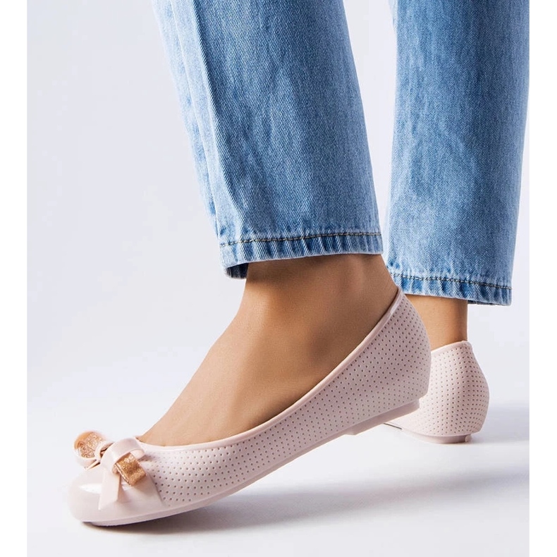 D/GMR Ballerines beiges ornées d'un noeud Harlingen 2