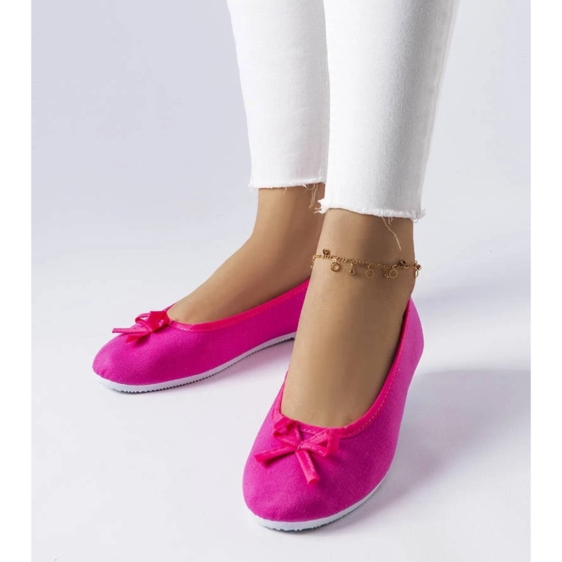 D/GMR Ballerines en tissu rose Gendron 1 D/GMR Ballerines en tissu rose Gendron 1