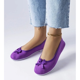 D/GMR Ballerines en tissu mauve Gendron violet 1