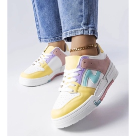 D/GMR Chaussures roses et jaunes avec une semelle plus épaisse de Harter 1
