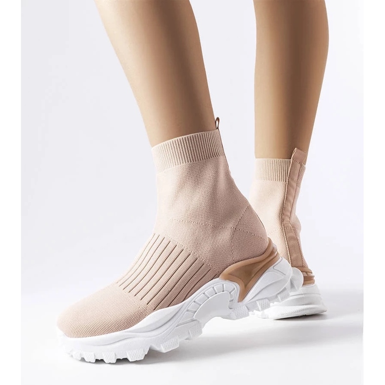 D/GMR Baskets beiges à tige élastique d'Antonio 1