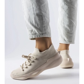 D/GMR Chaussures de sport féminines beige côté 2