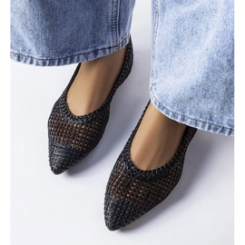 D/GMR Ballerines noires ajourées à talon ouvert Maheu le noir 4