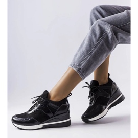 D/GMR Baskets compensées noires Vincez le noir 1
