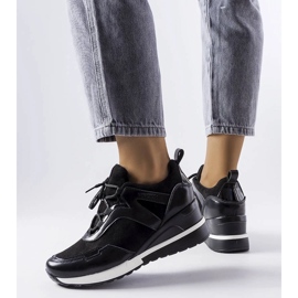 D/GMR Baskets compensées noires Vincez le noir 3