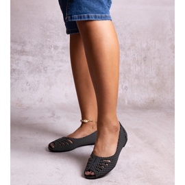 D/GMR Ballerines noires à pois et découpe Laforge 1