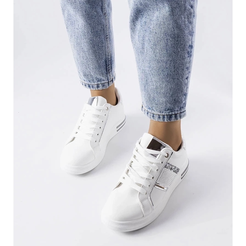 D/GMR Baskets blanches ornées de strass Xarles 1