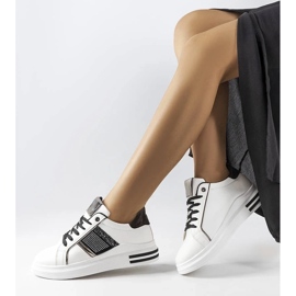 D/GMR Baskets blanches et noires avec strass Xarles 2