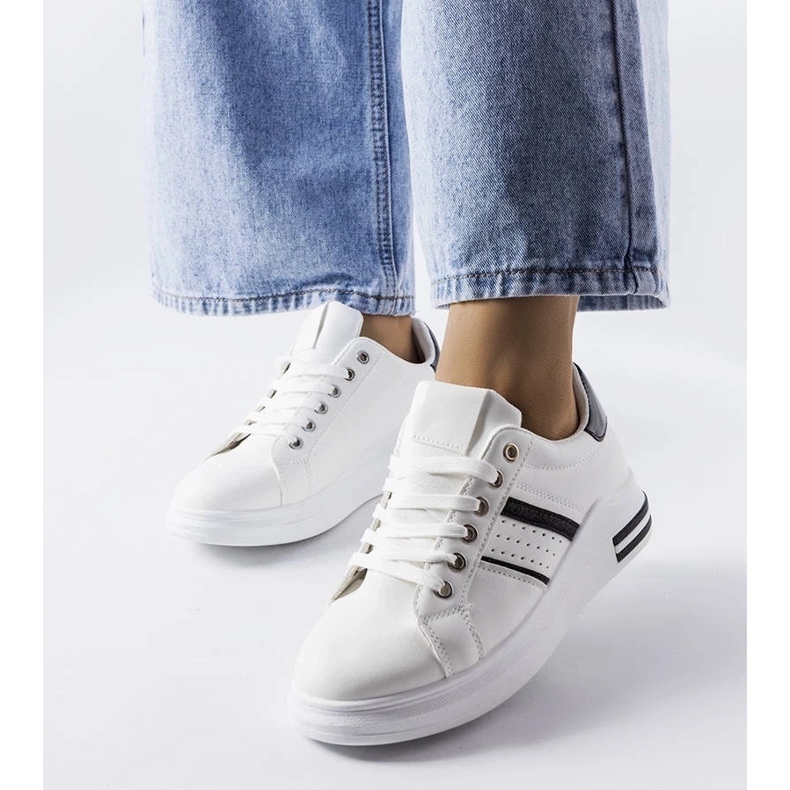 D/GMR Baskets blanches à plateforme Lanoie 1