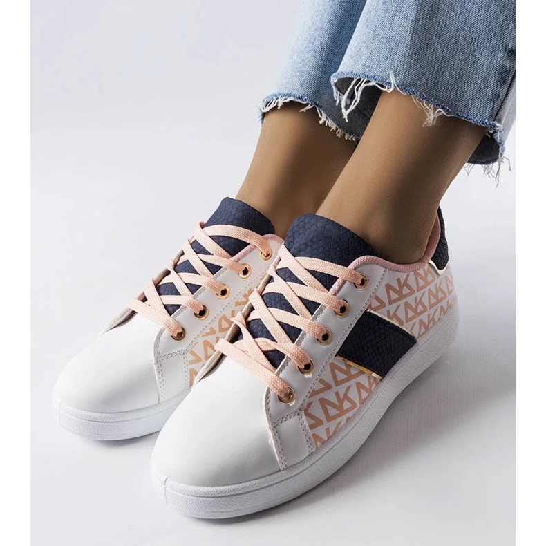 D/GMR Baskets blanches avec empiècements colorés de Kessla 2