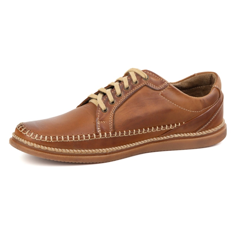 Olivier Chaussures en cuir masculin Modèle décontracté 313GT Camel brun 1
