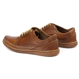 Olivier Chaussures en cuir masculin Modèle décontracté 313GT Camel brun 4