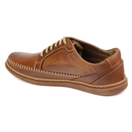 Olivier Chaussures en cuir masculin Modèle décontracté 313GT Camel brun 6