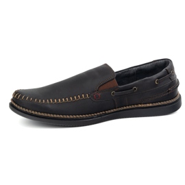 Olivier Bottes de mocassins masculines Insérer 314gt noir le noir 1