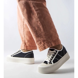 D/GMR Baskets à plateforme noires de Castanthea 2