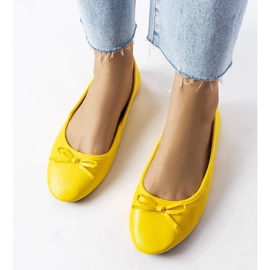 D/GMR Ballerines jaunes ornées d'un nœud Vaillancour 3