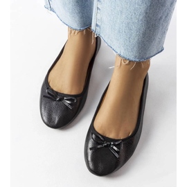 D/GMR Ballerines noires ornées d'un noeud Vaillancour le noir 3