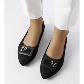 D/GMR Ballerines noires ornées de strass de Fleming le noir 3