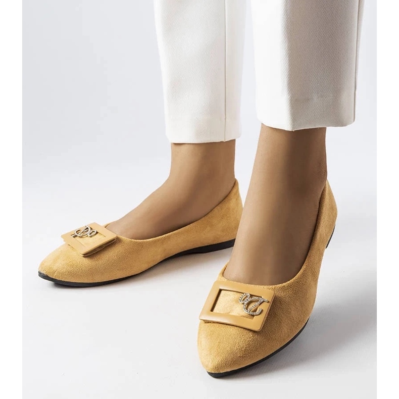 D/GMR Ballerines beiges ornées de strass de Fleming 1